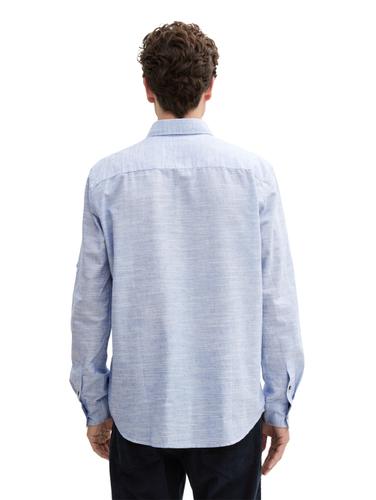 Regular Fit Hemd mit Turn-up-Funktion XXL Regular Fit - White Blue Fil A Fil Dobby