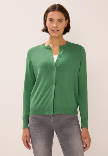Strickjacke mit Knopfleiste L - Fennel Green