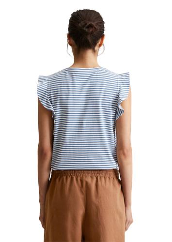 Volant-T-Shirt regular S Regular Fit - Medium Blue_multi_01