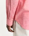 Regular Fit Baumwoll Leinen Hemd Rot, Rosa XXL