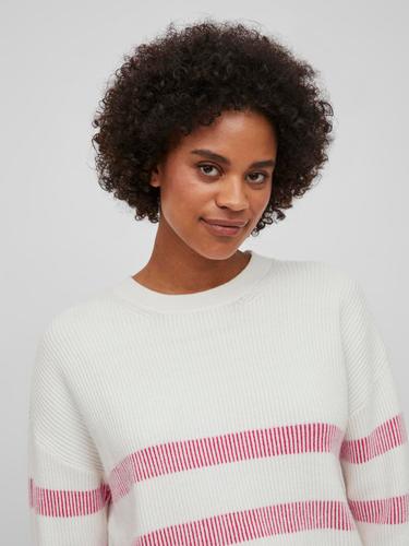 VIRIL STRIPE L/S KNIT TOP - NOOS XL - White Alyssum
