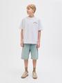 JORPAROS ELEMENT BACK TEE SS CREW JNR 152 Locker geschnitten - Bright White