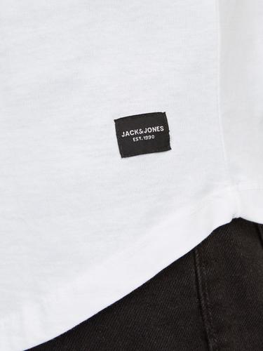 JJENOA TEE SS CREW NECK NOOS XXL Lang geschnitten - White