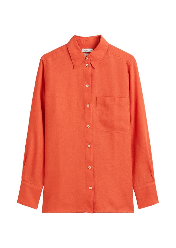 Leinenbluse regular 36 Regular Fit - Burnt Red