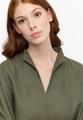 Linen Shirt Bluse Leinen Kurzarm 40/Kurzarm OVERSIZE FIT - Olive