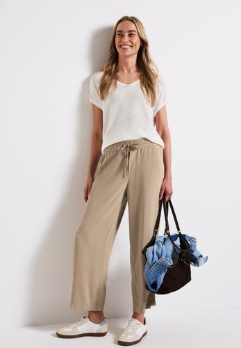 Wide Leg Hose Beige 40/7/8 Hosen