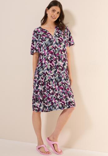 Gemustertes Kleid L - Vanilla White