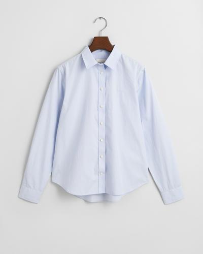 Regular Fit Classic Popeline Bluse 44 - Light Blue