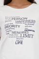 T-Shirt mit Strasssteinen 40 - Marine