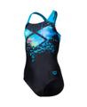 ARENA Kinder Schwimmanzug GIRL'S MULTI PIXELS SWIMSUIT SWIM PRO BACK L 128 in Schwarz