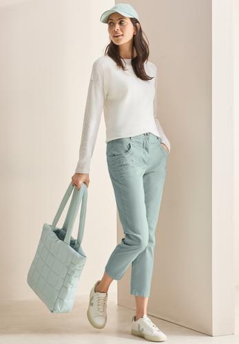 Hose im Casual Fit 27/7/8 Hosen - Cool Salvia Green