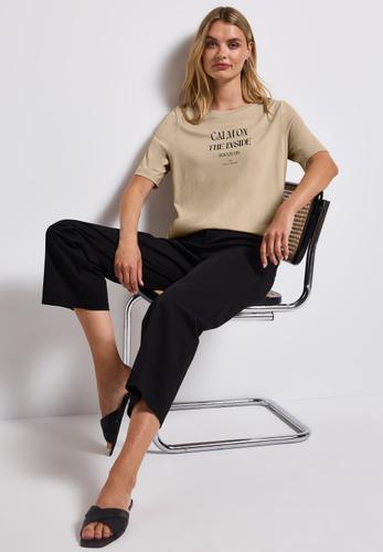 Softes Shirt mit Wording Beige 44