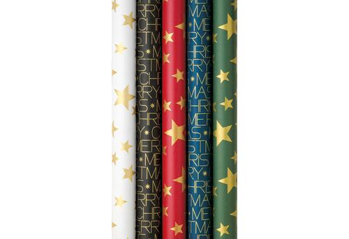 Weihnachts-Geschenkpapier-Röllchen 'Golden Glam'