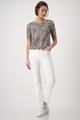 T-Shirt mit Leomuster 46 - Coffee Bean Gemustert