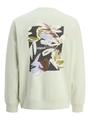JORVARENNA PAINTED BACK SWEAT CREW NECK L Locker geschnitten - Celadon Tint
