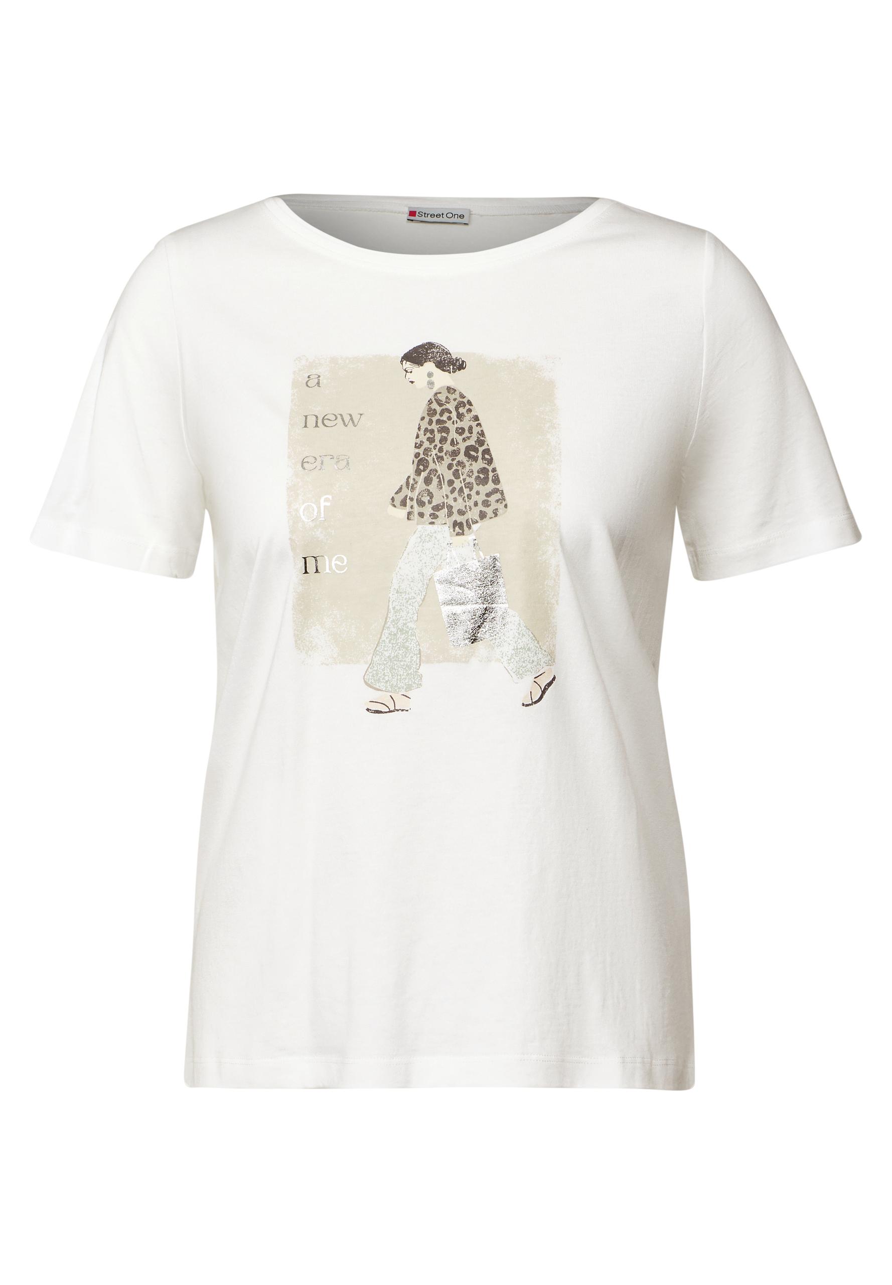 Softes Shirt mit Print Weiß 40