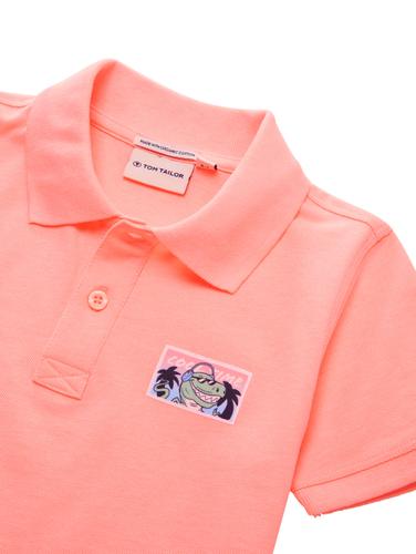 Piqué Poloshirt 128/134 Regular Fit - Soft Neon Coral