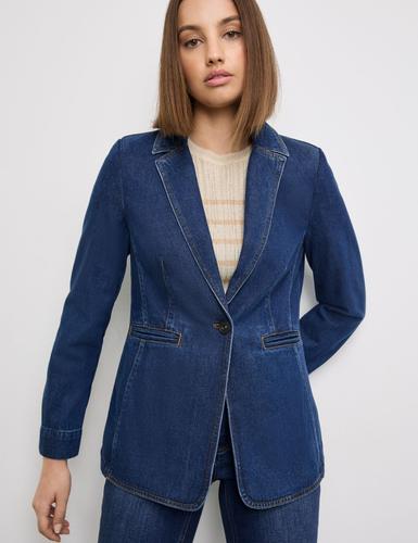 Jeansblazer 36 Tailliert - Dark Blue Denim