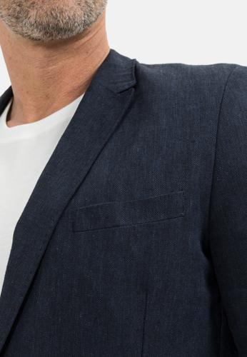 Leinen Herringbone Sakko 26 - Dark Blue