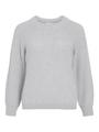 VISOTA O-NECK L/S KNIT TOP/PB XL Normal geschnitten - Light Grey Melange