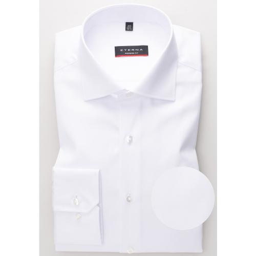 Cover Shirt Twill Langarm 44/Langarm - 65cm MODERN FIT - Weiß