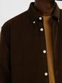 SLHREGDANNI CORD BD LS SHIRT NOOS M Normal geschnitten - Demitasse