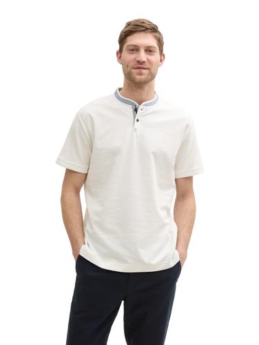 Poloshirt mit Stehkragen XL Regular Fit - Off White