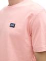 T-Shirt mit Logo-Label XL Regular Fit - Hazy Coral White Fine Stripe