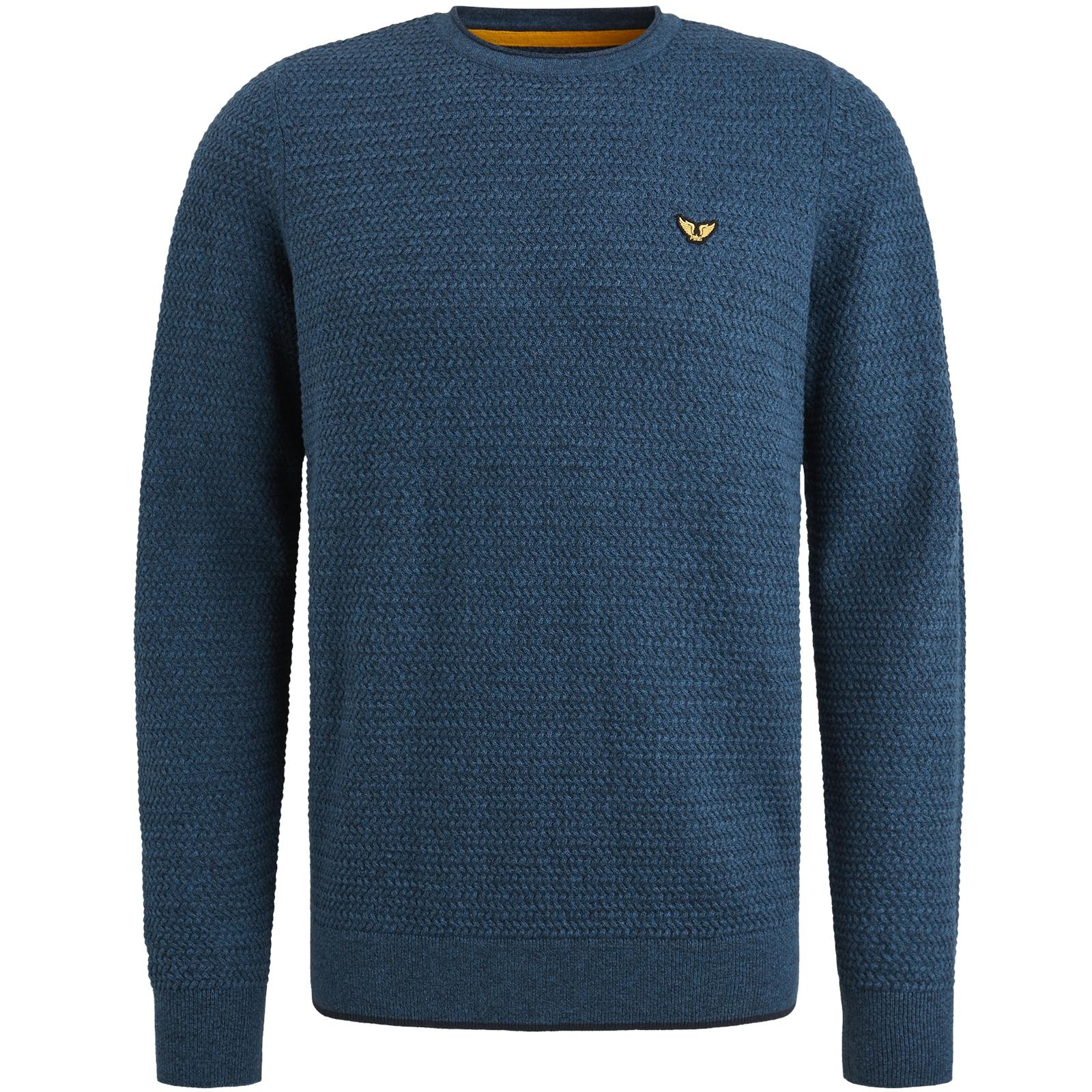 R-neck cotton mouline M Regular Fit - True Navy