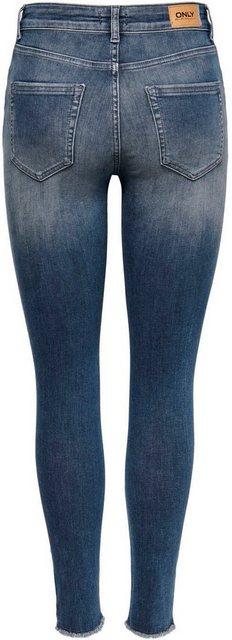 Only Ankle-Jeans »ONLBLUSH« mit Fransensaum