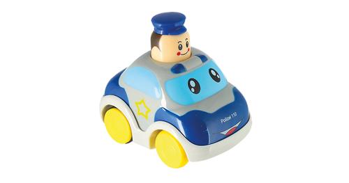 Press and Go Baby Spielzeug Auto Kinder Aufziespielzeug Auto Polizei Flitzer Spielzeugautos blau