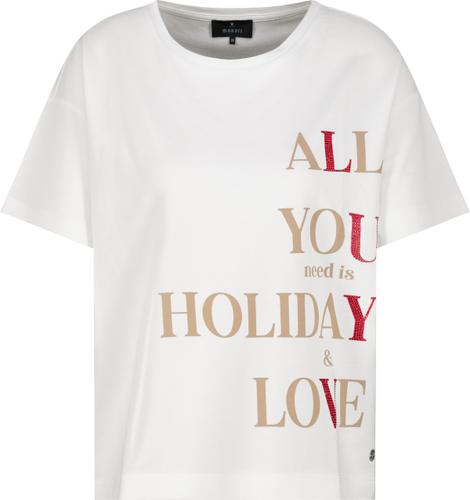 T-Shirt mit Schriftdruck 36 - Cream