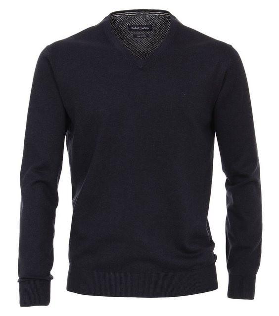 Pullover mit V-Ausschnitt uni 004430 L - Blau