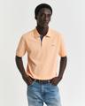 Kontrast Piqué Poloshirt S - Peachy Orange