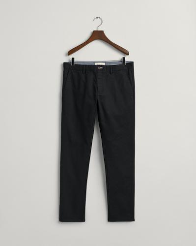Slim Fit Chinohose Schwarz, Grau 33/32