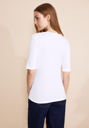 Basic Kurzarmshirt 34 - White