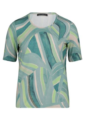 Printshirt 46 Tailliert - Mint/Green