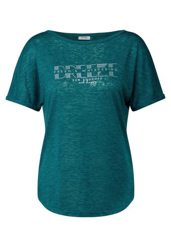 T-Shirt mit grafischem Print M - Green Lagoon
