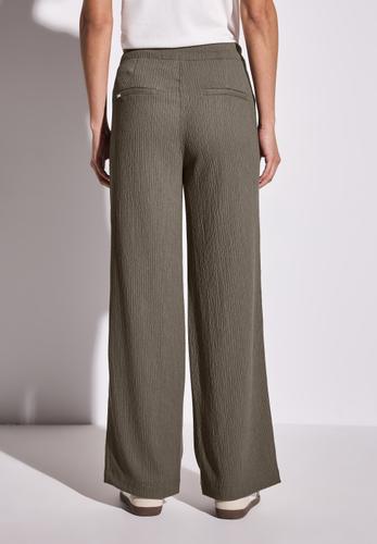 Wide Leg Hose mit Struktur Braun 42/30