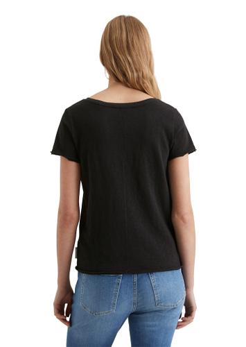 V-Neck-T-Shirt regular Blau S