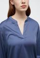 Satin Shirt Bluse Satingewebe Langarm Blau 40/Langarm