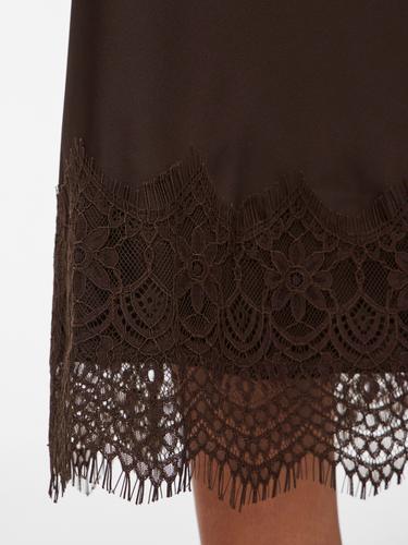 VIELLETTE HW ANKLE LACE SKIRT - NOOS 36 - Coffee Bean