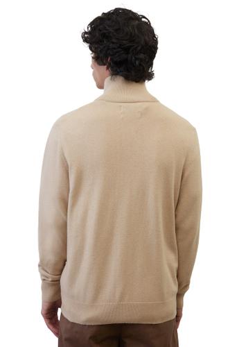 Zip-Stehkragen-Cardigan XXL - Timson Sand