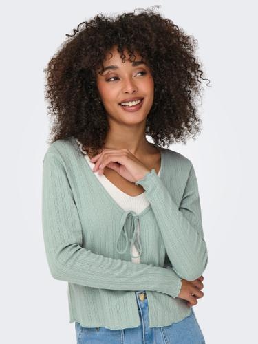 ONLCARLOTTA L/S STRING CARDIGAN JRS M Normal geschnitten - Jadeite