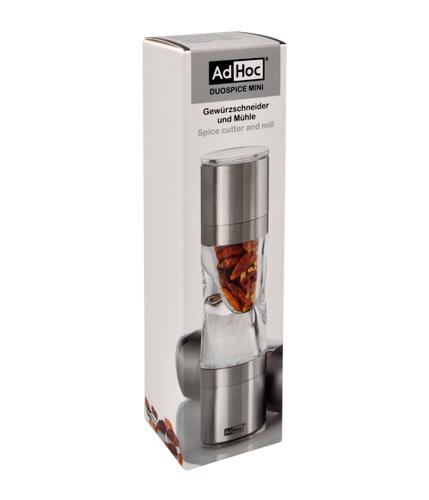 AdHoc Gewürzmühle »Duospice Mini Edelstahl 15 cm«