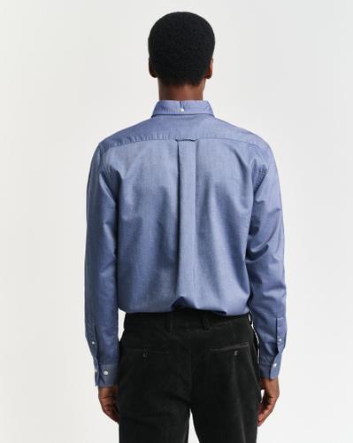 Regular Fit Classic Oxford-Hemd Blau L