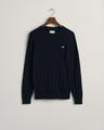 Zopfstrick Rundhalspullover aus Baumwolle XXXL - Evening Blue