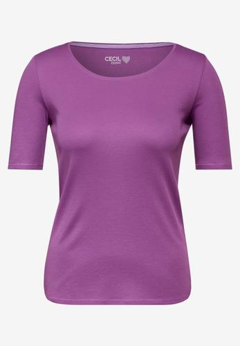 T-Shirt in Unifarbe L - Iced Violet