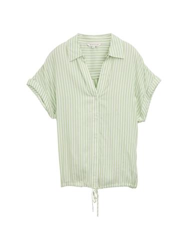 Loose Fit Bluse mit Streifenmuster 38 Loose Fit - True Green White Thin Stripe