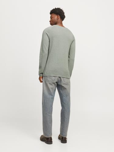 JJEHILL KNIT CREW NECK NOOS XL Structure Fit - Iceberg Green